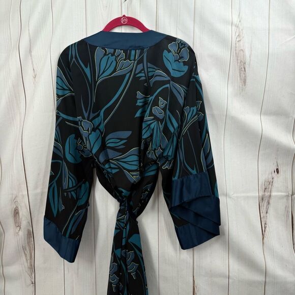 Soma Women’s One Size Blue Black Robe - Picture 4 of 6